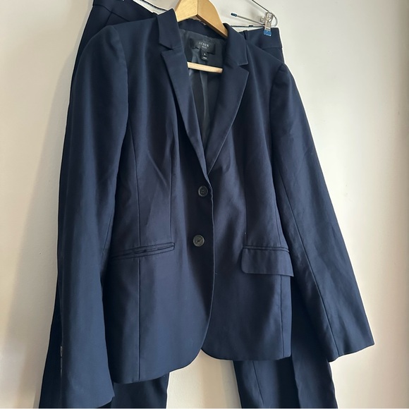 J. Crew 1035 Navy Blazer Pantsuit Set - Picture 2 of 11
